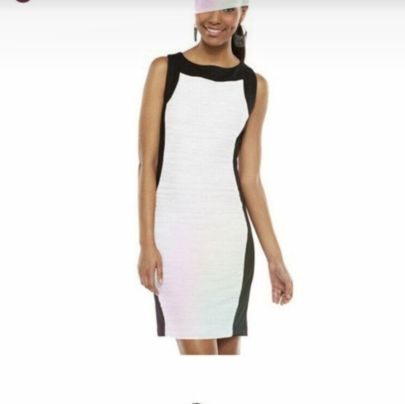 Calvin Klein Dresses & Skirts - Calvin Klein Black and White Textured Midi Dress